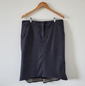 BCBGMaxAzria fit and flare denim wool blend skirt